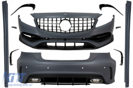 Complete Body Kit with Grille suitable for Mercedes A-Class W176 (2012-2018) Facelift A45 Design - COCBMBW176AMGGTRBCN