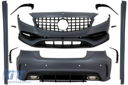 Complete Body Kit with Grille suitable for Mercedes A-Class W176 (2012-2018) Facelift A45 Design - COCBMBW176AMGGTRB