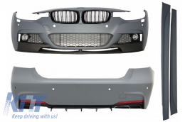 image-50-Complete Body Kit with Kidney Grilles suitable for BMW 3 Series F30 (2011-2019) M-Performance Design With Double Version Air Diffuser