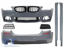 image-57-Complete Body Kit with Kidney Grilles suitable for BMW 5 Series F10 (2010-2017) M-Technik 550i Design Brilliant Black Edition