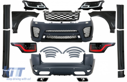 Complete Body Kit with LED Headlights and Taillights suitable for Range Rover Sport L494 (2013-2017) Conversion to 2019 SVR Design