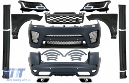 image-47-Complete Body Kit with LED Headlights suitable for Range Rover Sport L494 (2013-2017) Conversion to 2019 SVR Design