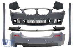 Complete Body Kit with Spoiler Lip and Mirror Covers Rear Carbon suitable for BMW 5 Series F10 Non LCI (2011-2014) M Design