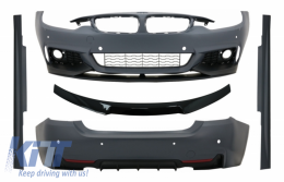 Complete Body Kit with Trunk Spoiler Piano Black suitable for BMW 4 Series F32 Coupe (2013-up) M-Performance Design - COCBBMF32MPTSOTSPB
