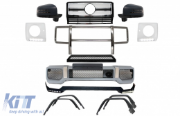 Complete Conversion Front Bumper Assembly suitable for Mercedes G-Class W463 (1989-2018) Chrome