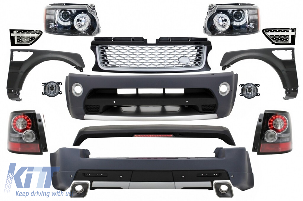 Central Grille and Side Vents Assembly suitable for Land Rover Range Rover  Sport (2005-2008) L320 Autobiography Look All Black Edition -  CarPartsTuning.com