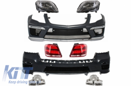 Complete Conversion Retrofit Body Kit suitable for Mercedes GLK X204 (2013-2015) Facelift Design with LED DRL Headlights and LED Taillights - COCBMBX204FAMGHT