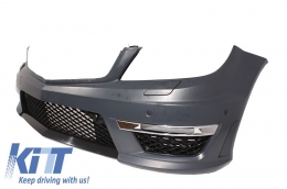 Complete Conversion Retrofit Body Kit with Xenon Facelift Headlights suitable for Mercedes C-class W204 (2007-2014) Facelift C63 Design-image-5995061