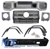 Complete Conversion Retrofit Body Kit with Exhaust Tips suitable for Mercedes G-Class W463 (1989-2018) G63 G65 Design