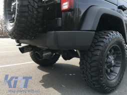 Complete Exhaust System Axle-Back suitable for JEEP Wrangler / Rubicon JK (2007-2017) Double Exhaust Metal Mulisha Design-image-6042978