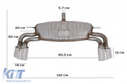 Complete Exhaust System suitable for Audi A3 8V Hatchback Sportback Coupe (2012-2019) S3 Design-image-6004013