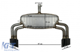 Complete Exhaust System suitable for Audi A3 8V Sedan Cabrio (2012-2019) RS3 Design Piano Black Tips-image-6076339