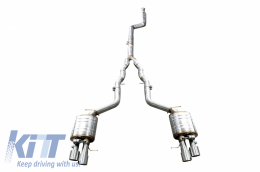 Complete Exhaust System suitable for BMW 5 Series F10 (2011-2016) Petrol 1.6/2.0 L 520i N2B20/NB20B16 / 528i NB20B20 Turbocharged I4 Twin Double Exhaust Pipes M5 M Sport Design with Valvetronic - ESBMF10C