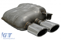 Complete Exhaust System with Twin Muffler Tips suitable for Audi Q5 8R (11.2008-2016) Chrome-image-6079794