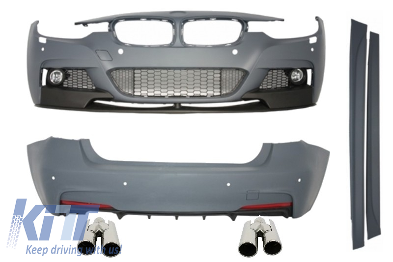 Komplett külső karosszéria-készlet BMW F30 (2011-től felfelé) M-Performance Designhoz, kipufogó kipufogóvégekkel ACS-design
