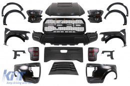 image-39-Complete Facelift Conversion Body Kit Assembly suitable for Ford Ranger (2015-2021) to 2017 F150 Raptor