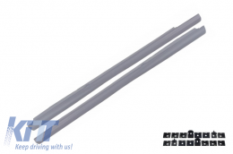Complete Front Bumper Assembly with Central Grille suitable for Mercedes S-Class W221 (2005-2010) S63 S65 Design and Side Skirts Short Version-image-6004502