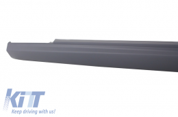 Complete Front Bumper Assembly with Central Grille suitable for Mercedes S-Class W221 (2005-2010) S63 S65 Design and Side Skirts Short Version-image-6053723