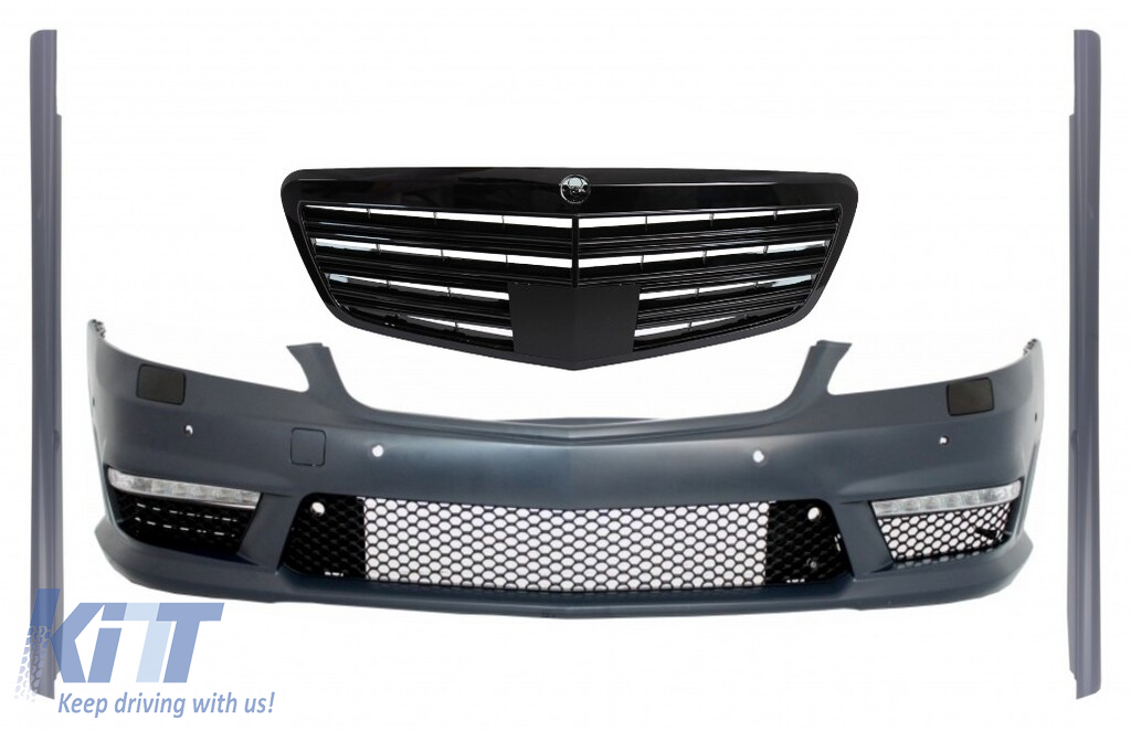 Complete Front Bumper Assembly with Central Grille suitable for