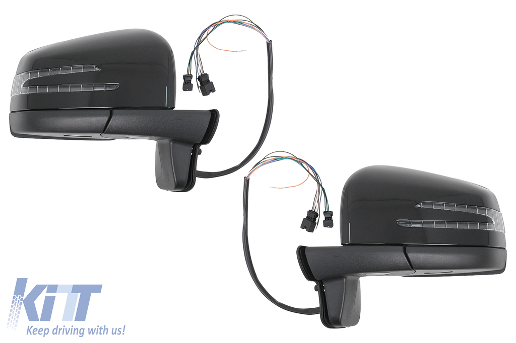 2 ARROW LED BLACK DOOR MIRROR COVERS FOR 2002-2005 MERCEDES BENZ W220 S-CLASS