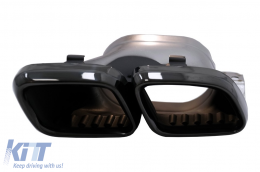 Conseils d'échappement pour Mercedes C W205 S205 C205 A205 C63 C63S Facelift 2019+ Noir-image-6076723