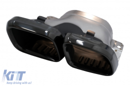 Conseils d'échappement pour Mercedes C W205 S205 C205 A205 C63 C63S Facelift 2019+ Noir-image-6076724