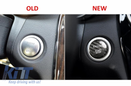 Console Bandes Bouton Démarrer couverture pour Mercedes W205 15-17 Carbone LHD-image-6064272
