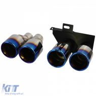 Conversion de diffuseur arrière + sorties en titane adaptées pour BMW F10 F11 520 523 525 528 530-image-6194045