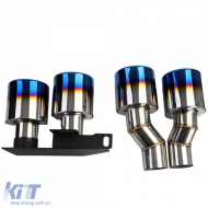 Conversion de diffuseur arrière + sorties en titane adaptées pour BMW F10 F11 520 523 525 528 530-image-6194048