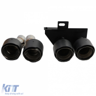 Conversion de diffuseur arrière + sorties en carbone adaptées pour BMW F10 F11 520 523 525 528 530-image-6206637