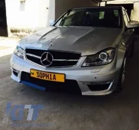 Conversión de kit de carrocería para Mercedes W204 07-14 Faros Clase C Facelift C63 Look-image-5995084