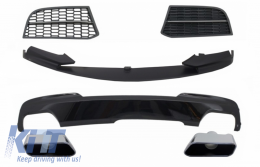 Conversion Kit Spoiler and Air Diffuser suitable for BMW 5 Series F10 F11 Sedan Touring (2010-2017) M-Technik to M-Performance Sport M550 Design - COCBSBMF105508511MP