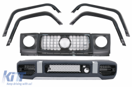 Conversion to 2018 Complete Front Bumper suitable for Mercedes G-Class W463 (2008-2017) G63 Design