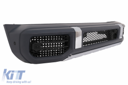 Conversion to 2018 Complete Front Bumper suitable for Mercedes G-Class W463 (2008-2017) G63 Design-image-6072905