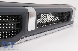 Conversion to 2018 Complete Front Bumper suitable for Mercedes G-Class W463 (2008-2017) G63 Design-image-6072908