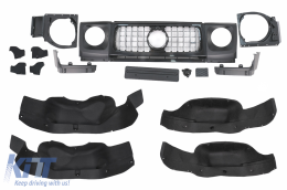 Conversion to 2018 Complete Front Bumper suitable for Mercedes G-Class W463 (2008-2017) G63 Design-image-6072911