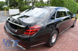 Convesion Body Kit katállhlo gia Mercedes S-Class W222 Ananéosh (2013-2017) me Fanária Emprós kai Fotistiká Píso Fóta Plírhs LED-image-6069056