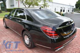 Convesion Body Kit katállhlo gia Mercedes S-Class W222 Ananéosh (2013-2017) me Fanária Emprós kai Fotistiká Píso Fóta Plírhs LED-image-6069057