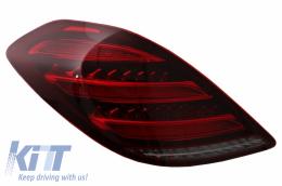 Convesion Body Kit katállhlo gia Mercedes S-Class W222 Ananéosh (2013-2017) me Fanária Emprós kai Fotistiká Píso Fóta Plírhs LED-image-6069059