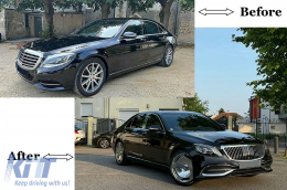 Convesion Body Kit подходящ за Mercedes S-Class W222 Facelift (2013-2017) с Фарове и Задни светлини Full LED-image-6114658