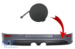 image-73-Copertura gancio traino Paraurti posteriore Estensione per VW Golf 5 V 2003-2007 R32 Look