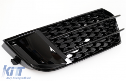 Côté Grilles Covers lampe brouillard pour Audi A1 8X 2010-2015 RS1 Look Noir brillant-image-6082968