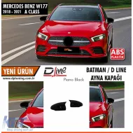image-48-Couvercle de miroir Batman adapté pour A Class W177 en noir piano / 2018-2021