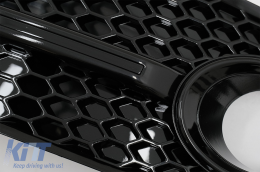 Couvre antibrouillards Grilles pour Audi Q5 SUV 8R 08-11 RS Design Noir-image-6068100