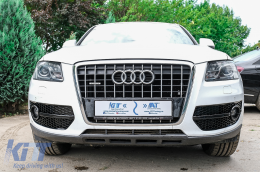 Couvre antibrouillards Grilles pour Audi Q5 SUV 8R 08-11 RS Design Noir-image-6068223