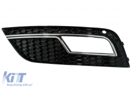 Couvre-feux antibrouillard pour AUDI A4 B8 Facelift 2012-2015 RS4 Look Noir & Chrome-image-44550