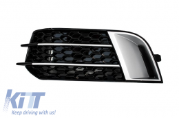 Couvre-phares antibrouillard grilles pour Audi A1 8X 10-15 RS1 Design Noir-image-6010183