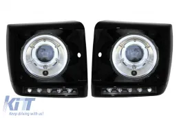 image-15-Couvre Phares DRL pour Mercedes G W463 89-12 Feux Bi-Xenon G65 Look