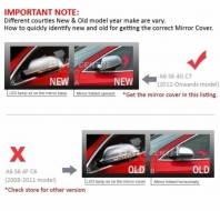 Couvre rétroviseurs pour Audi A6 4G C7 11-18 Limousine Avant en aluminium plaqué look RS6-image-6040868