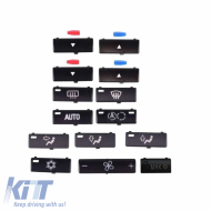 Cover suitable for Switch Air Conditioner Control Panel suitable for BMW 5 Series E39 X5 E53 14 Pcs